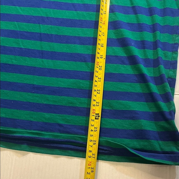 Polo by Ralph Lauren Men's Tee in Blue and Green Stripes - Picture 6 of 7